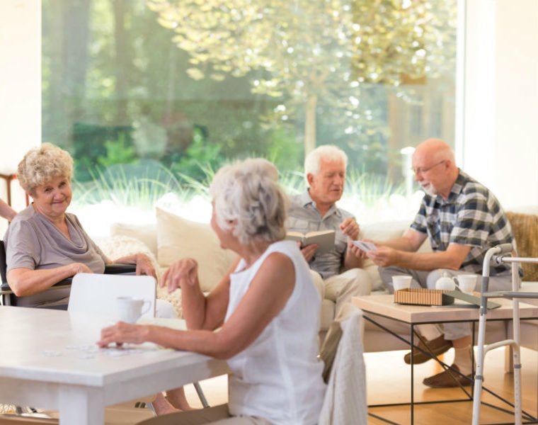 Active Senior Lifestyle Colorado Springs group of residents connecting together